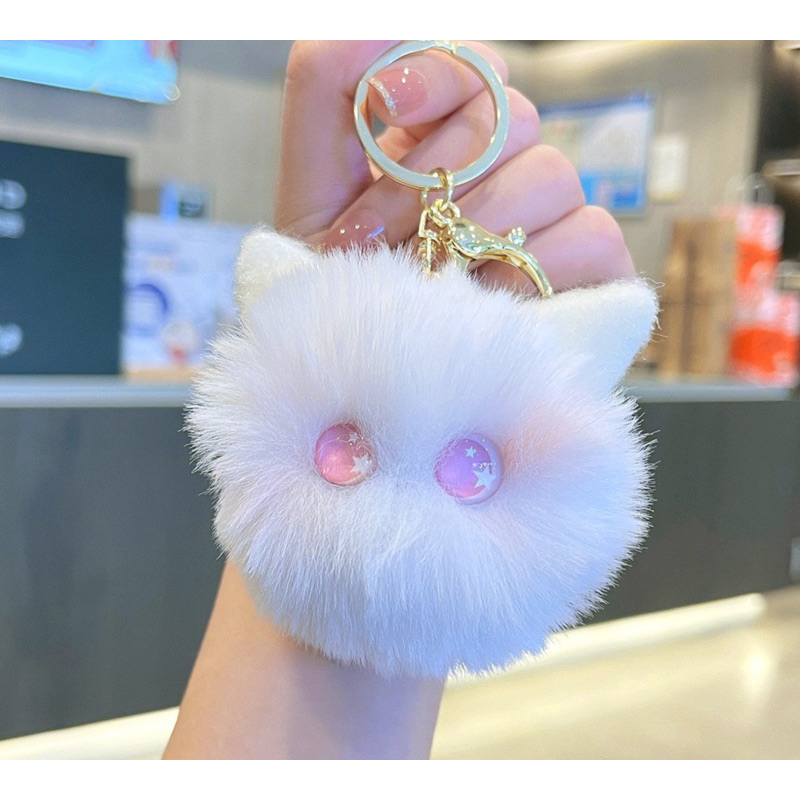 Móc Khóa Mèo Bông Dễ Thương Giá Rẻ Treo Balo Túi Xách Quà Tặng Phụ Kiện
