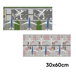 Diorama airport mô hình đường băng phóng máy bay 20cm 30x60cm