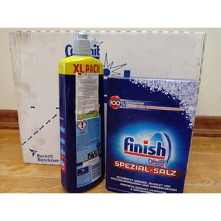 Nước làm bóng bát đĩa Finish 800ml + Muối Finish 1,2kg +Tặng viên Finish