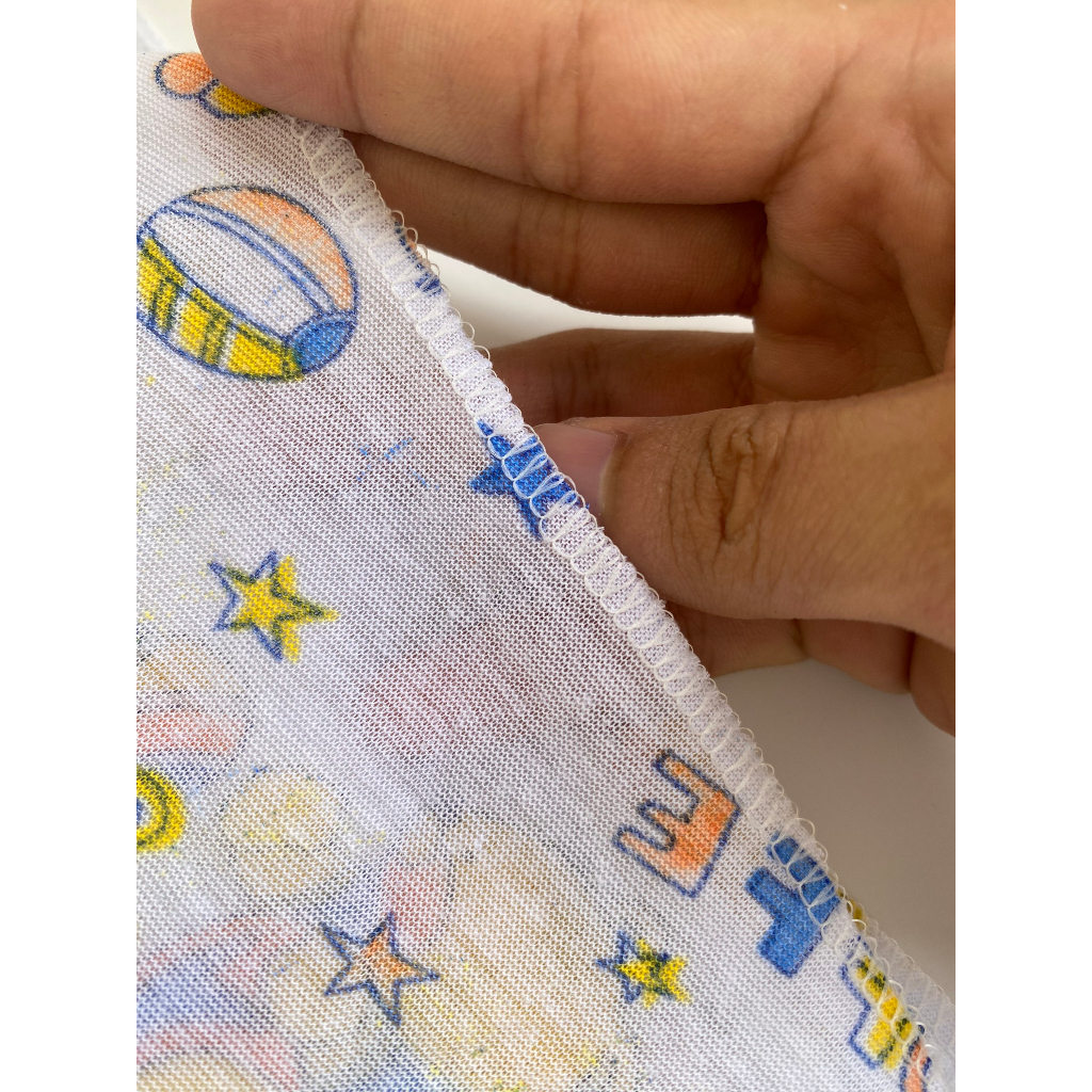 Tã chéo cotton sơ sinh sét 10 chiếc hình gấu dễ thương