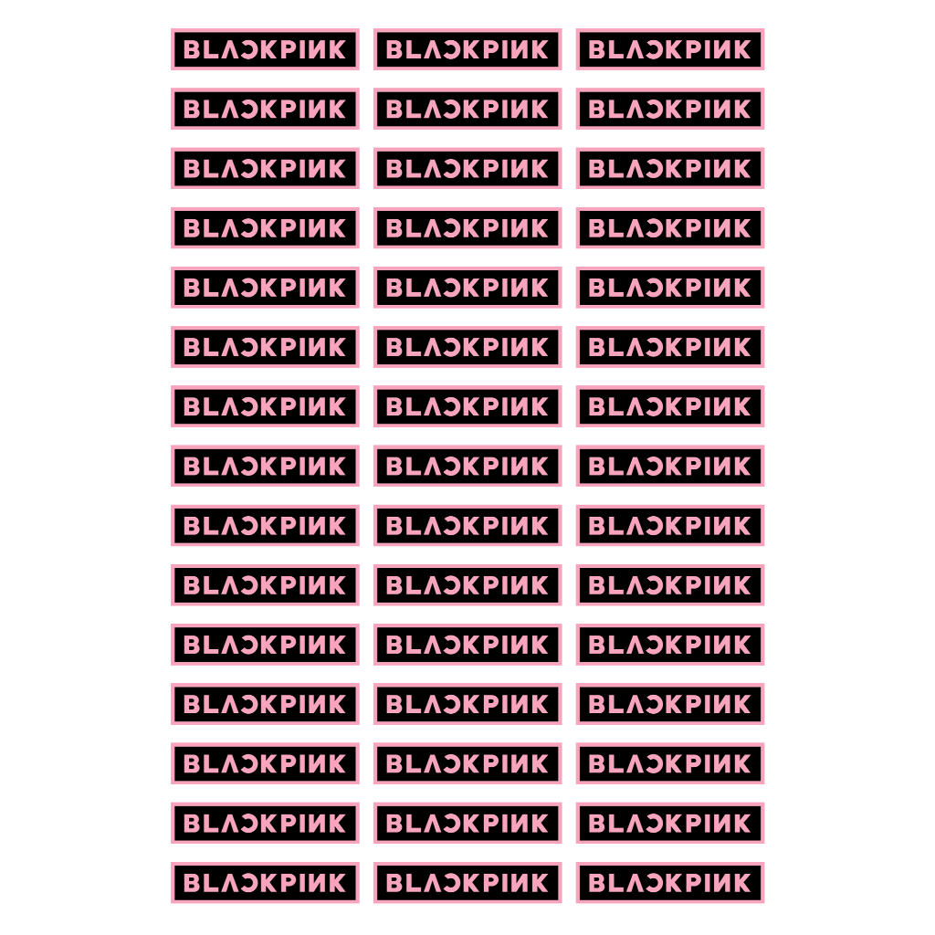 Bộ 50/20/10 hình dán logo BLACKPINK, hình dán mặt, hình dán concert, hình dán laptop, decal dán xe