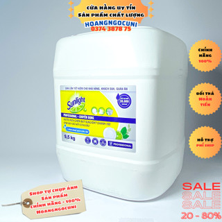 Nước rửa chén bát Sunlight can lớn 9kg hương chanh đậm đặc và tiết kiệm chính hãng