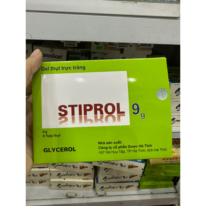 Gel thụt trực tràng táo bón stiprol 9g
