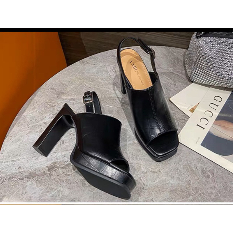 Sandal đế đúp hở mũi da thật quảng châu cao cấp