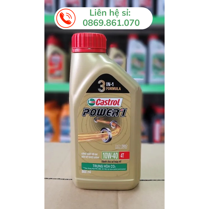 Nhớt xe số CASTROL POWER1 10W40 800ml