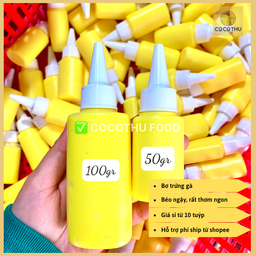 [Bơ 100ml] Bơ trứng gà tuýp 100ml Cocothu Food Bơ béo ngon ăn kèm bánh tráng