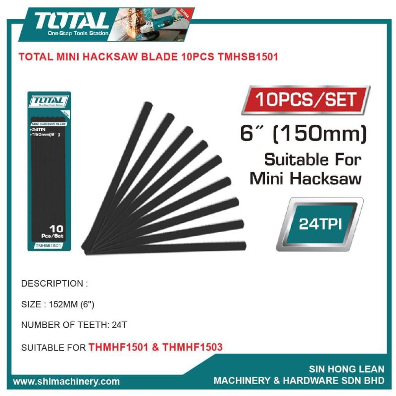 Bộ 10 lưỡi cưa mini 6 inch TOTAL TMHSB1501