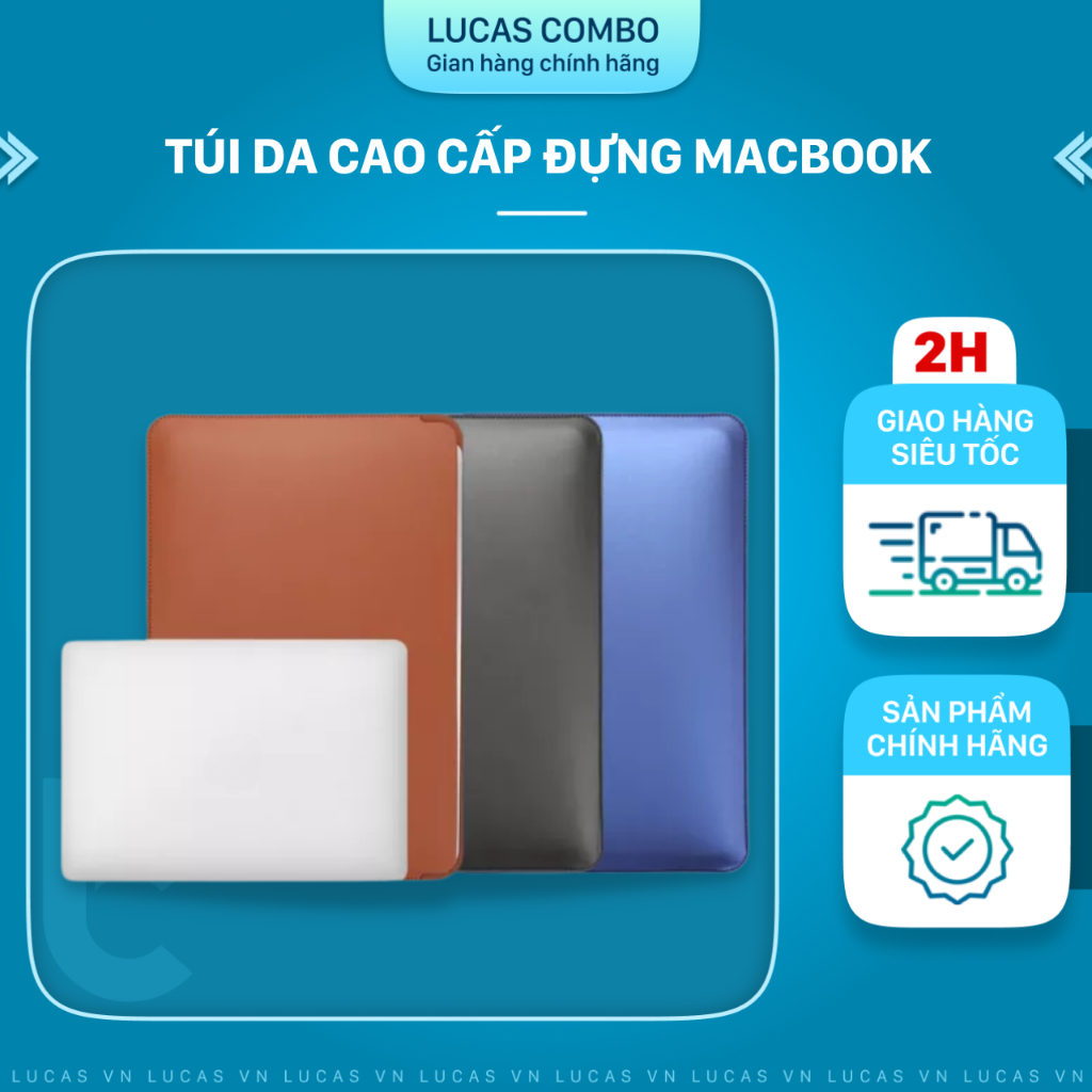 Túi/Bao Da Cao Cấp Lucas Đựng Macbook