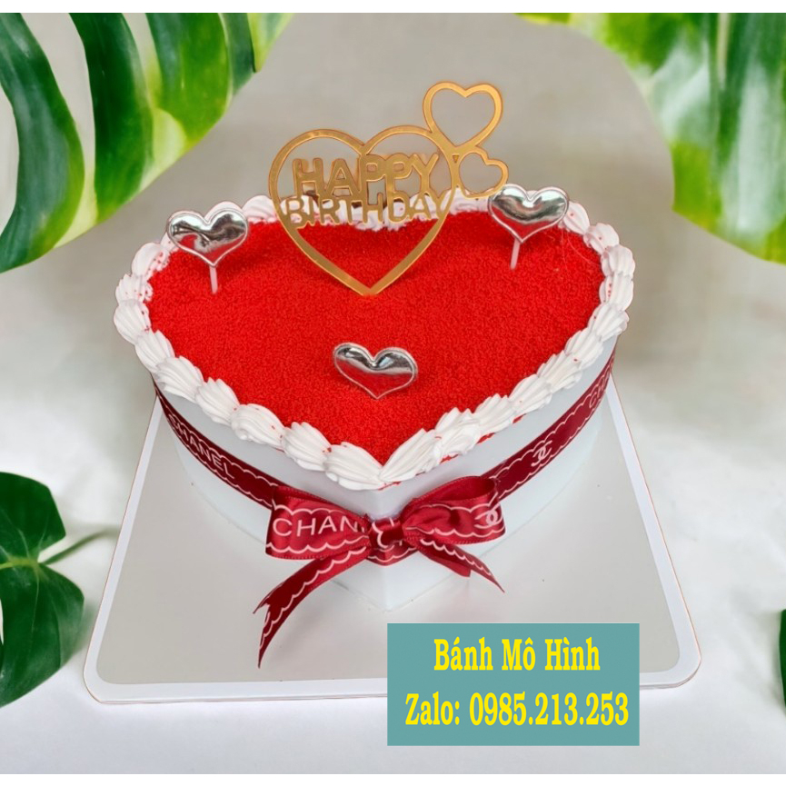 Mô hình bánh trái tim, bánh kem trái tim, quà tặng sinh nhật ý nghĩa