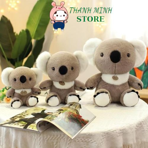 Gấu Bông Koala Xám Ngồi - Đồ Chơi Gấu Koala Cho Trẻ Em Làm Quà Tặng Kỷ Niệm THANH MINH STORE