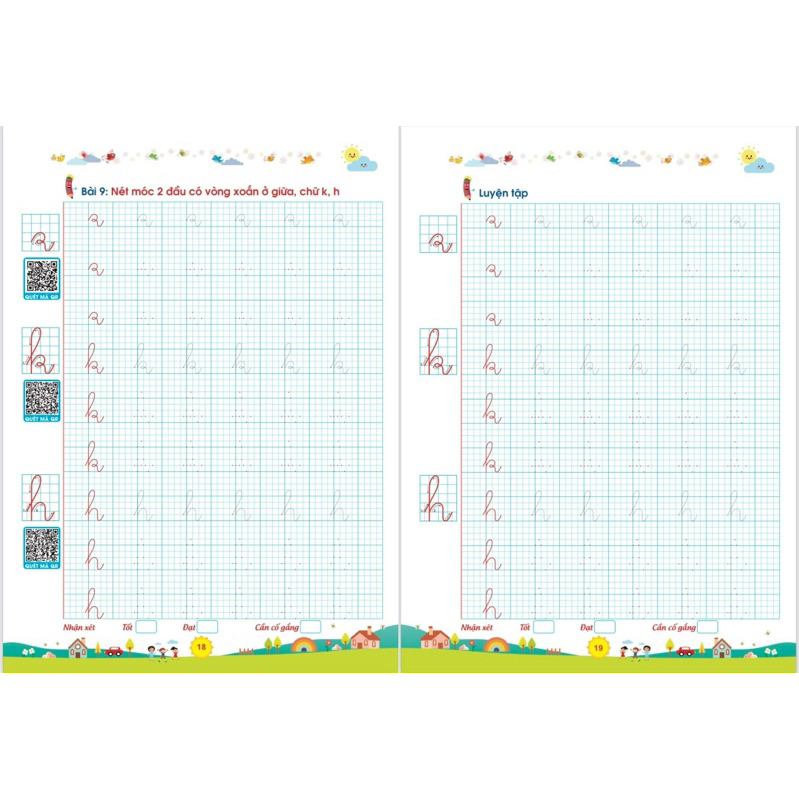 Sách - Vở Bé tập viết chữ và số dành cho trẻ 5-6 tuổi chuẩn bị vào lớp 1 - Ứng dụng quét mã QR