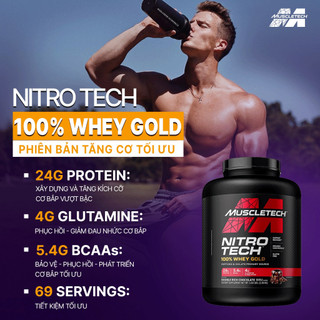 Whey Tăng Cơ Cao Cấp MuscleTech Nitro Tech Whey Gold 5lbs