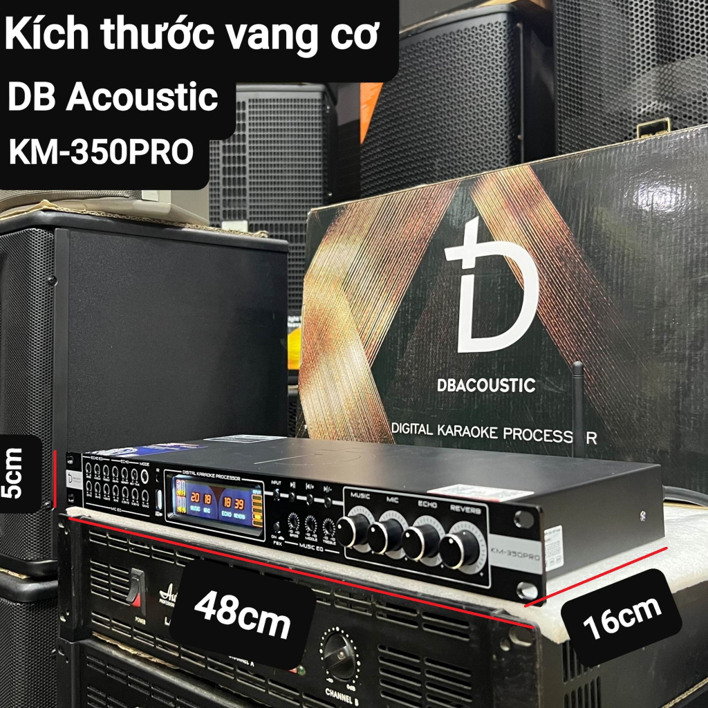 Vang cơ lai số DB Acoustic KM-350PRO: Hàng chính hãng, Âm thanh sạch, sáng tiếng, Tặng kèm 2 dây Canon kết nối