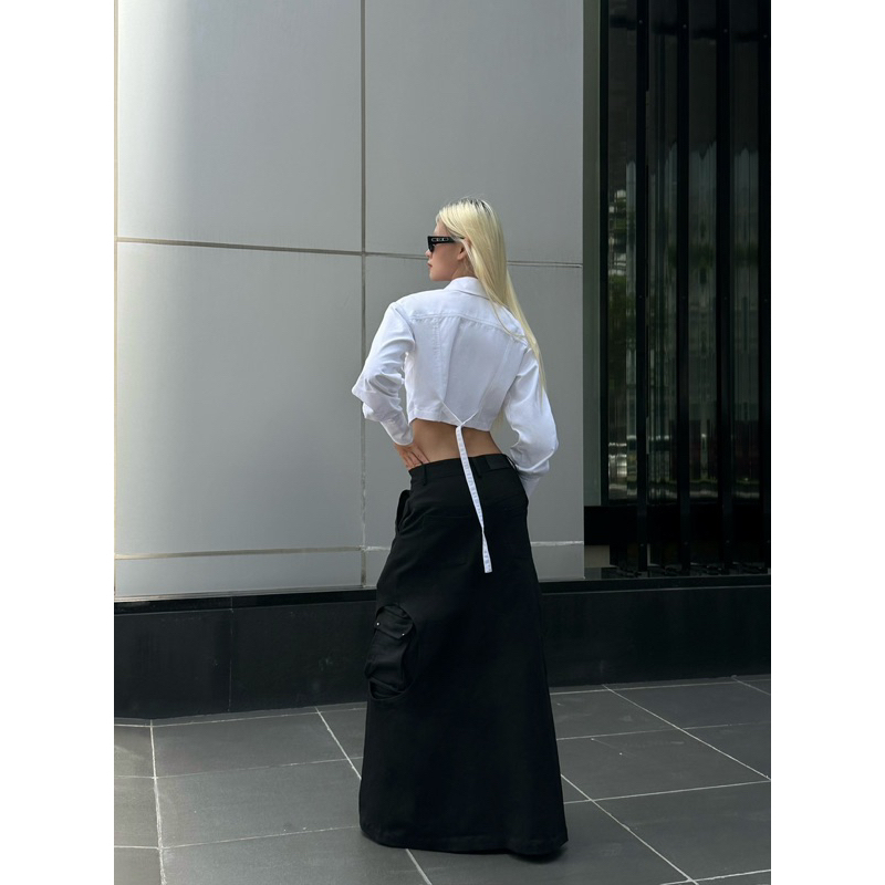 Liniss - CROPPED WHITE SHIRT