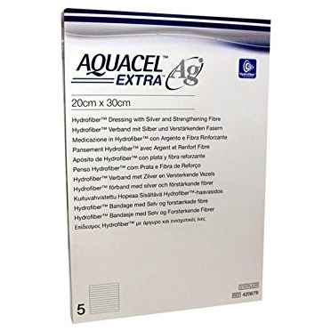 ✅ AQUACEL AG EXTRA (2x45cm, 10x10cm, 20x30cm) - Băng gạc có chứa Ag (Bạc) kháng khuẩn, vết thương nhiễm trùng, loét