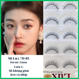 Lông Mi Giả Tự Nhiên LUX 7D Mi Cô Dâu Cao Cấp (1hộp/ 5 Cặp) (Tặng 1 Set Keo Và Nhíp Cho Mỗi Đơn Hàng)