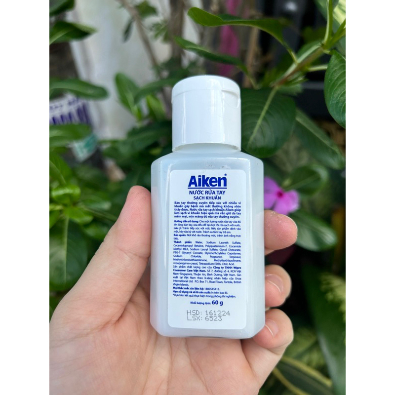 60g - NƯỚC RỬA TAY SẠCH KHUẨN AIKEN