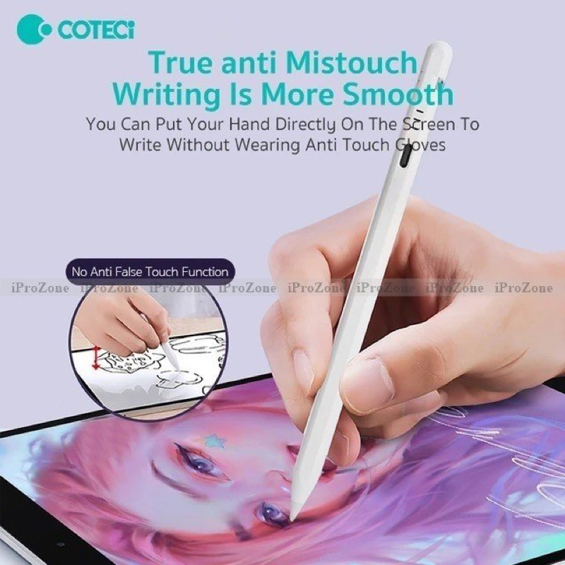 Bút cảm ứng COTECI Stylus Pencil chống tì tay cho IPad Gen 9 / 10 , Pro 11 M1 , IPad Air 4 /5 , Mini 6