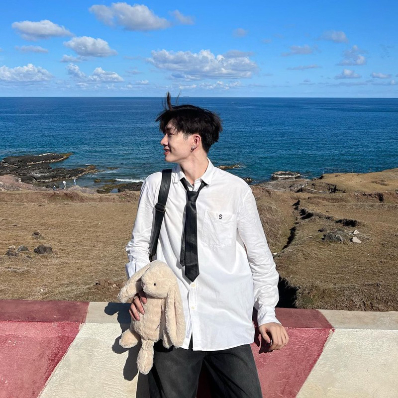 Áo sơ mi cổ cài SilenceStandard Eco Oxford Logo S/Basic