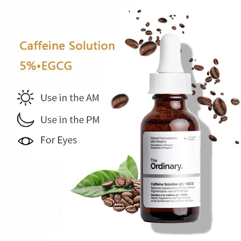 Combo The Ordinary Giảm Bọng Mắt Và Nếp Nhăn Tinh Chất - Caffeine Solution 5% + Egcg Và Hyaluronic Acid 2% + B5 30ml
