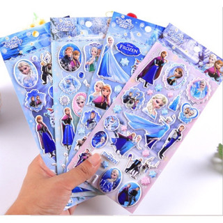 Bộ hình dán sticker nổi 3d mèo hello kitty và công chúa elsa