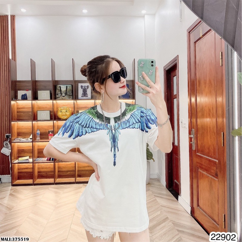 Áo Thun Nam Burlon Hoạ Tiết Siêu Đẹp - Áo Phông Nam Burlon Cánh Chim Cao Cấp