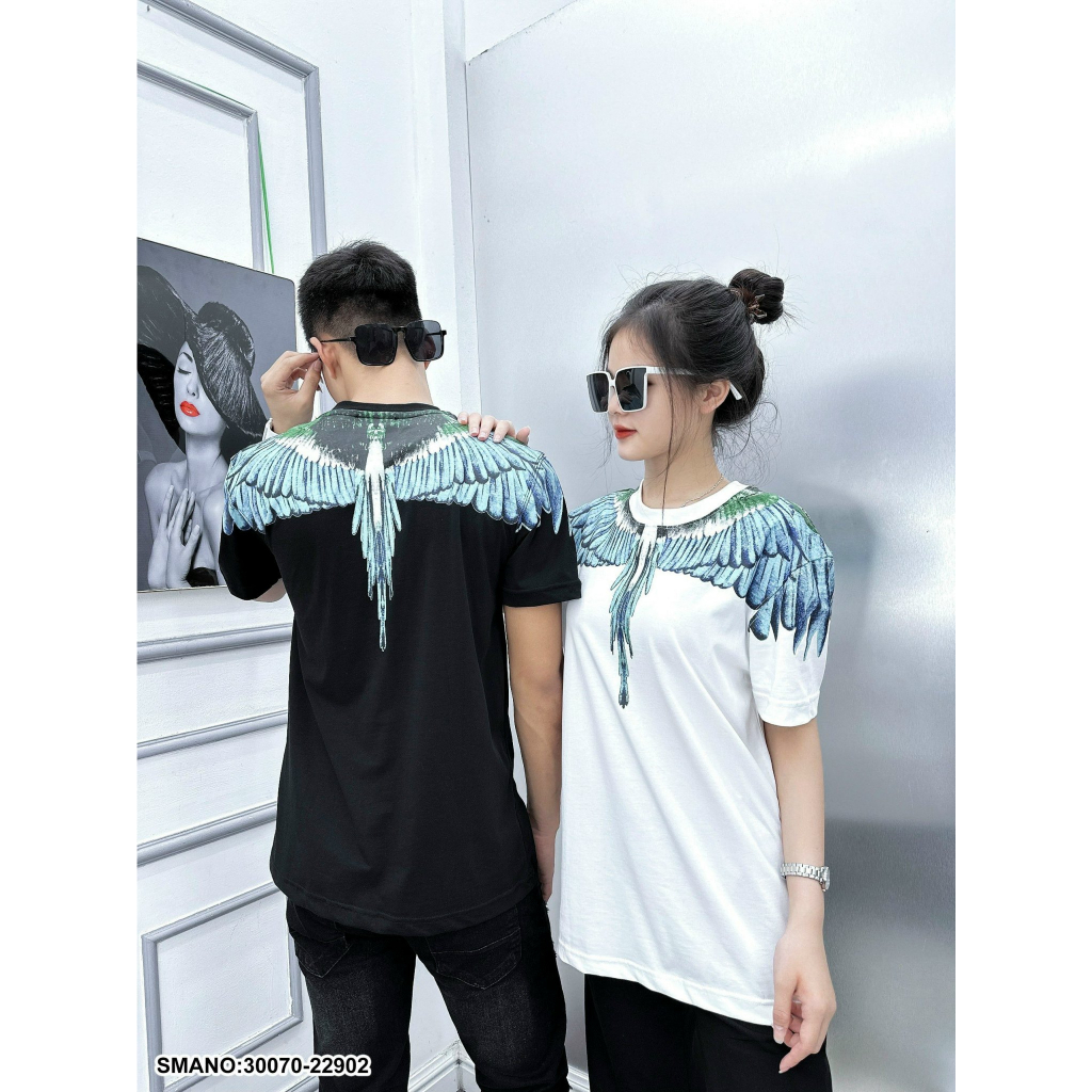 Áo Thun Nam Burlon Hoạ Tiết Siêu Đẹp - Áo Phông Nam Burlon Cánh Chim Cao Cấp