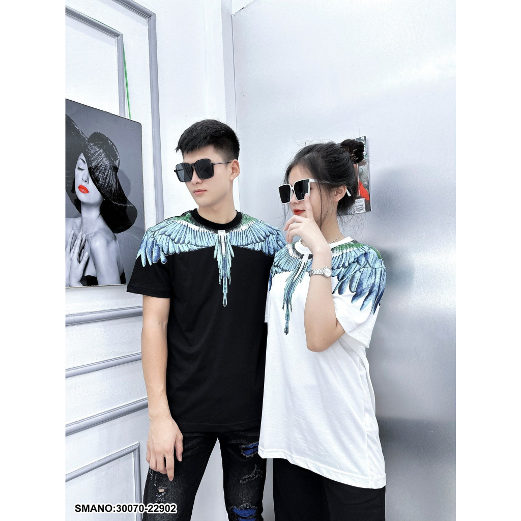 Áo Thun Nam Burlon Hoạ Tiết Siêu Đẹp - Áo Phông Nam Burlon Cánh Chim Cao Cấp