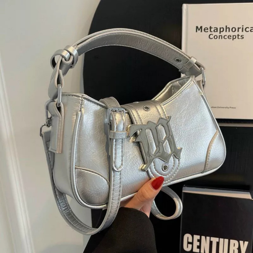 Túi xách nữ da đẹp HOKOBI đeo chéo ML kẹp nách sang chảnh da nhăn quai khuy siêu hót