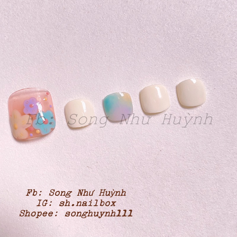 Nailbox chân - Mẫu móng hàn - móng up chân