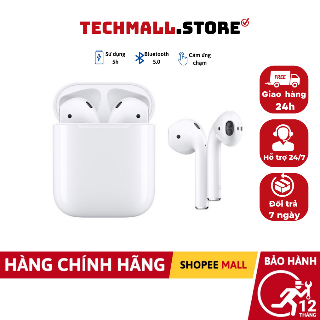 Tai Nghe Bluetooth Không Dây AlP2/ AP3/ Pro GEN 2 Cao Cấp Định Vị Đổi Tên Tự Động Kết Nối Có Cảm Ứng Chính Hãng-TECHHIGH