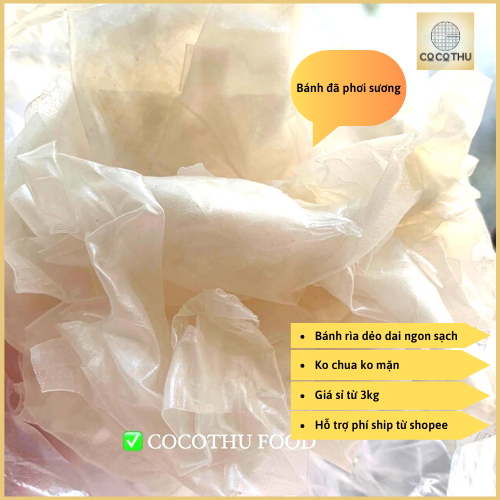 Sỉ bánh tráng ủ bơ ngon dẻo sạch, bánh phơi sương Tây Ninh tại Cocothu Food