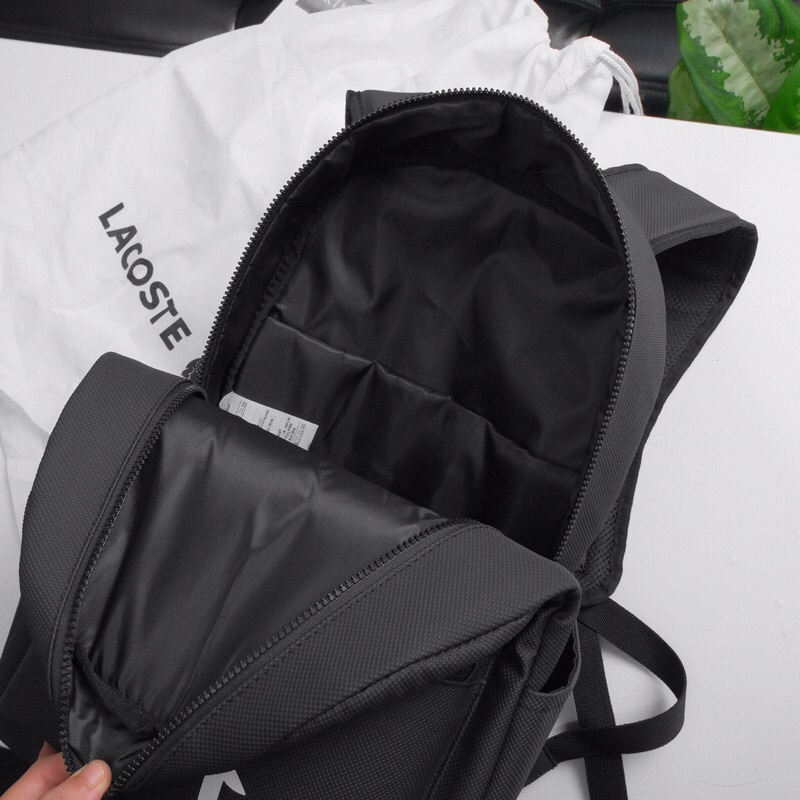 Balo Thời Trang LC Backpack Full Black Logo Signature Chất Liệu Da Si Cao Cấp Chống Nước Balo Đen Trơn BÁNH MÌ STORE