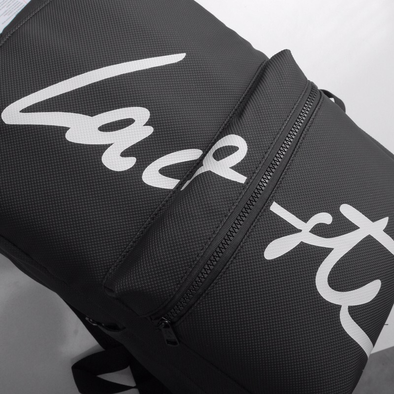 Balo Thời Trang LC Backpack Full Black Logo Signature Chất Liệu Da Si Cao Cấp Chống Nước Balo Đen Trơn BÁNH MÌ STORE