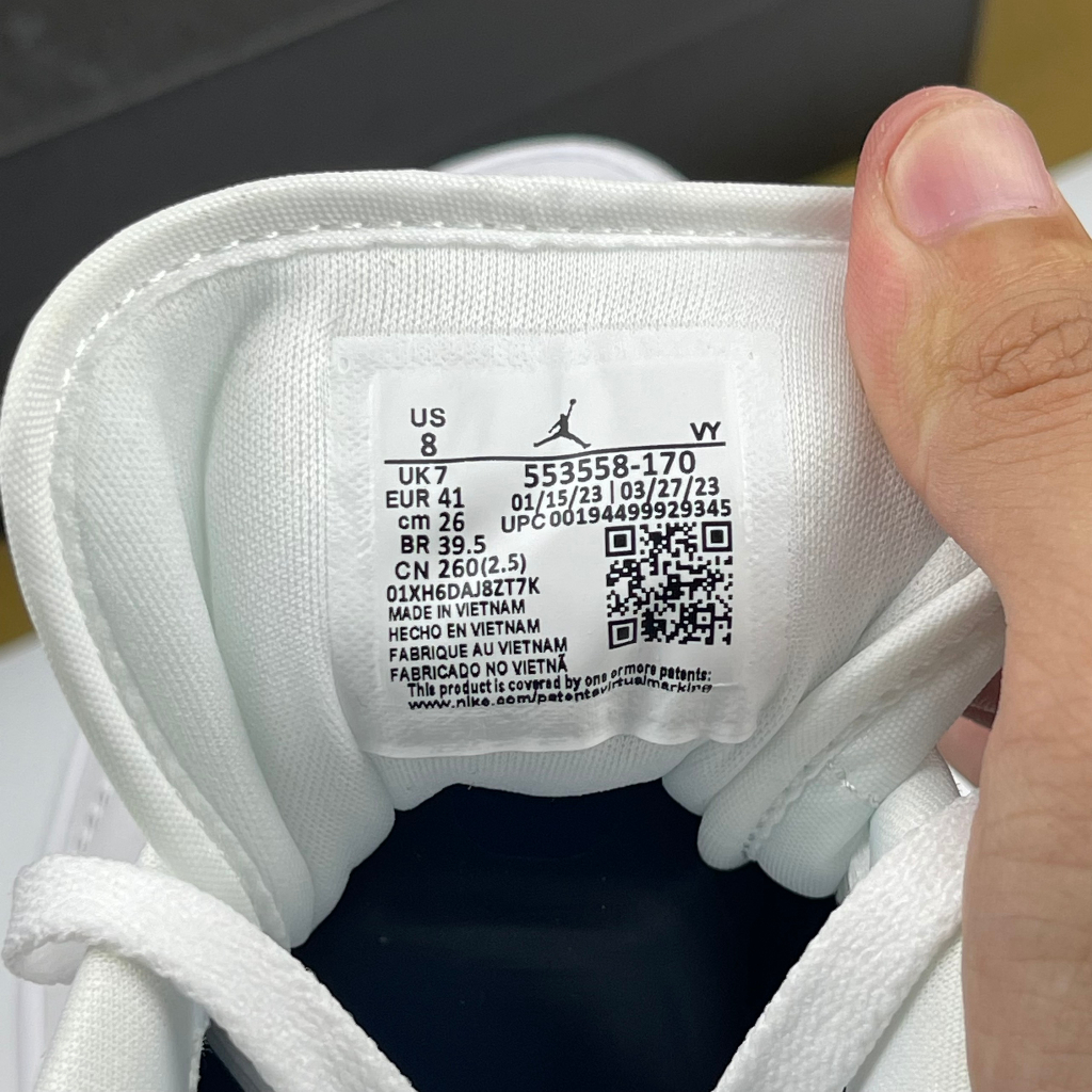 Giày JD1 Low Triple White, JD1 Thấp Full Trắng Bản Cao Cấp - Than.Shoes
