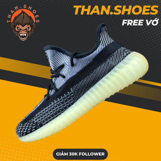 Giày yz350 v2 carbon, yz 350 đen xám đế trắng - than.shoes