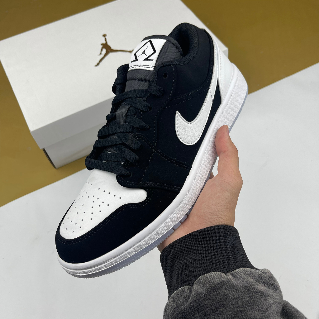 Giày JD1 Low Diamond Boyz 2022, JD1 Thấp Đen Trắng Đế Trong - Than.Shoes