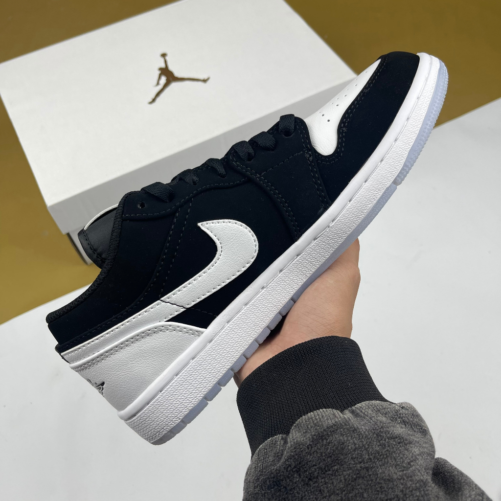 Giày JD1 Low Diamond Boyz 2022, JD1 Thấp Đen Trắng Đế Trong - Than.Shoes