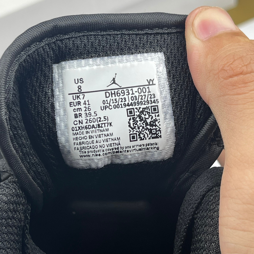 Giày JD1 Low Diamond Boyz 2022, JD1 Thấp Đen Trắng Đế Trong - Than.Shoes