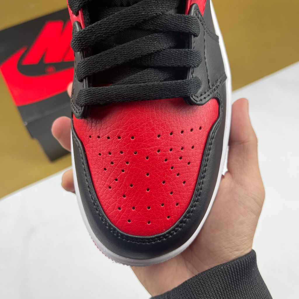 Giày JD1 Mid Banned, JD1 Cao Đỏ Đen - Than.Shoes