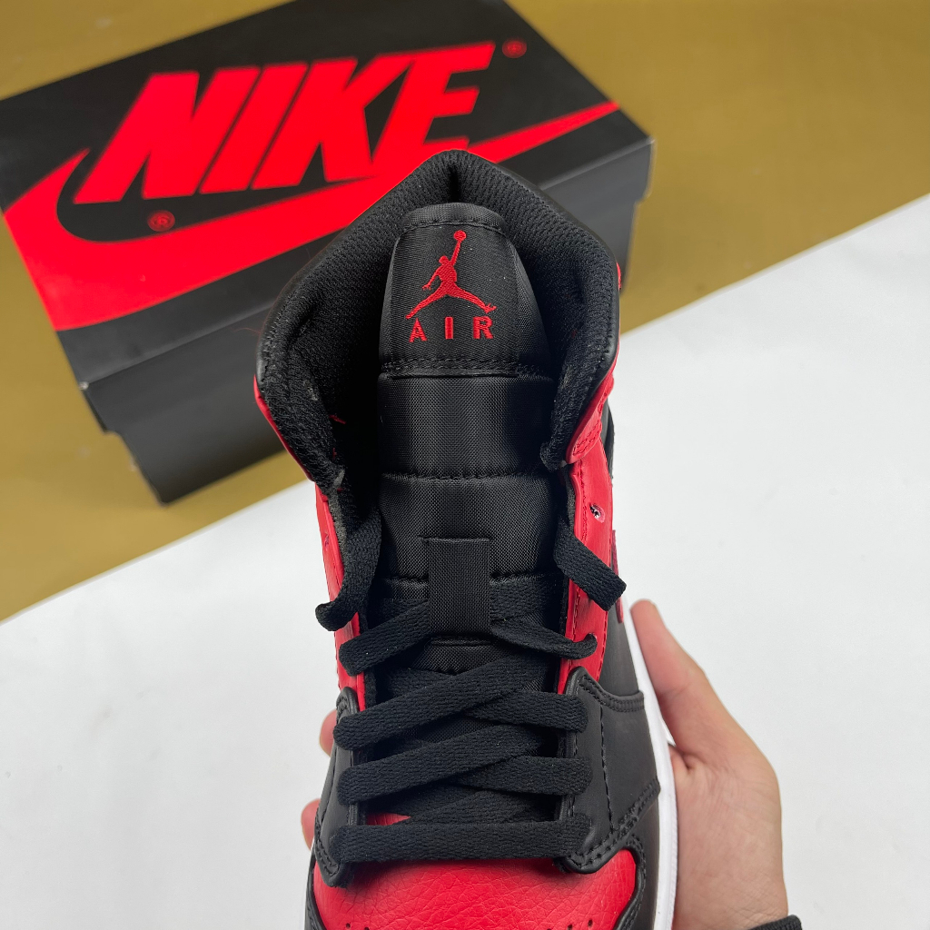 Giày JD1 Mid Banned, JD1 Cao Đỏ Đen - Than.Shoes