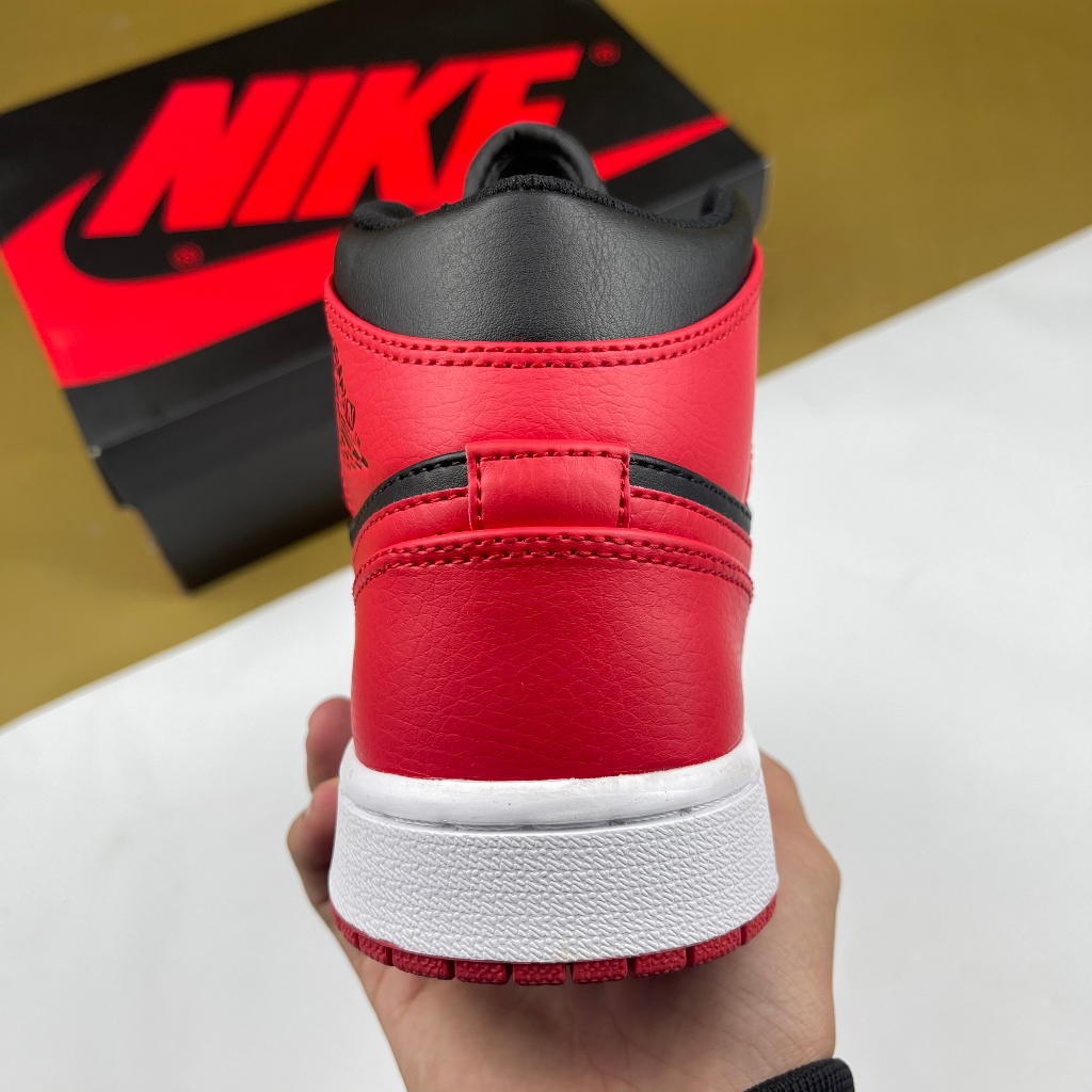 Giày JD1 Mid Banned, JD1 Cao Đỏ Đen - Than.Shoes