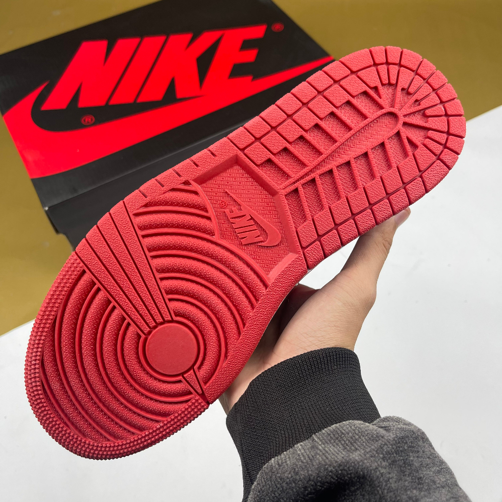 Giày JD1 Mid Banned, JD1 Cao Đỏ Đen - Than.Shoes