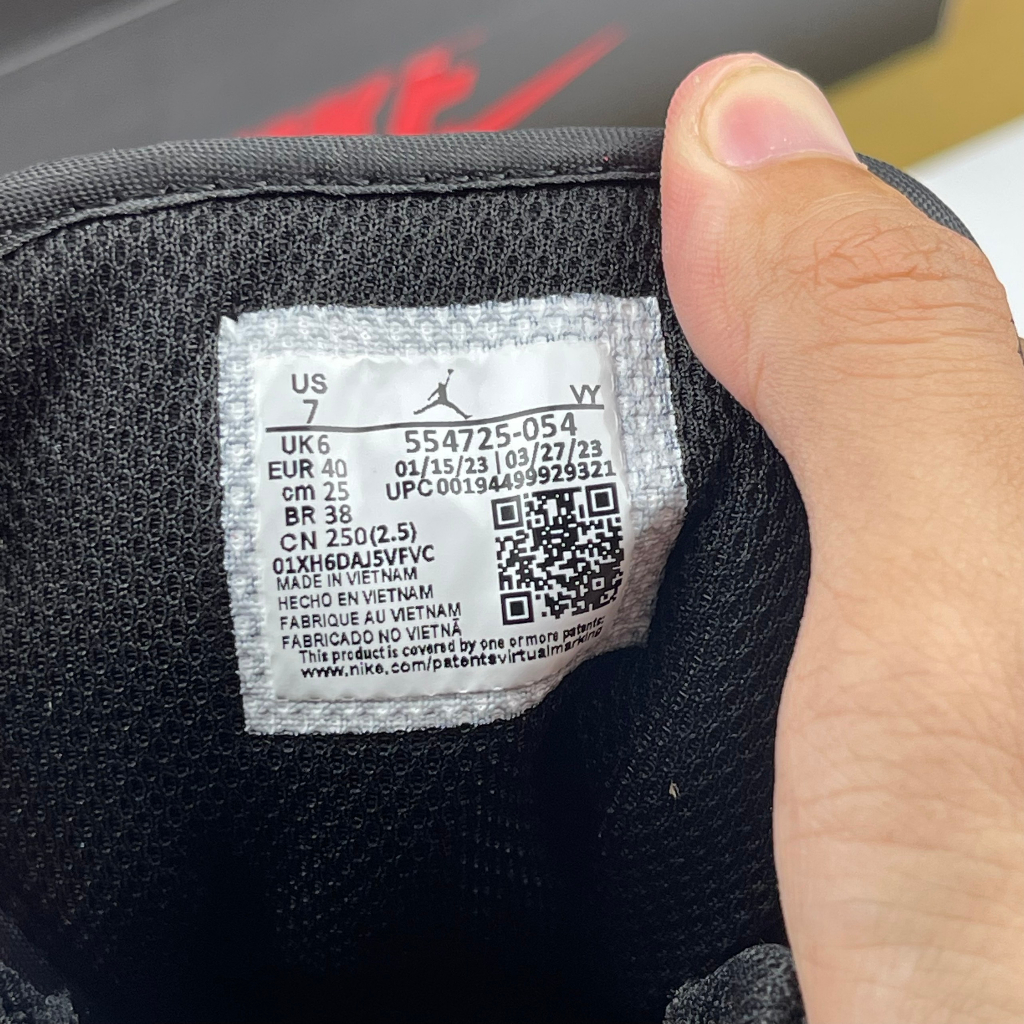 Giày JD1 Mid Banned, JD1 Cao Đỏ Đen - Than.Shoes