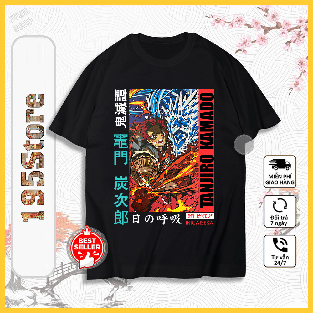 Áo Kimetsu No Yaiba Demon Slayer in hình Hashibira Inosuke, chất thun co giãn 4 chiều, mềm mịn