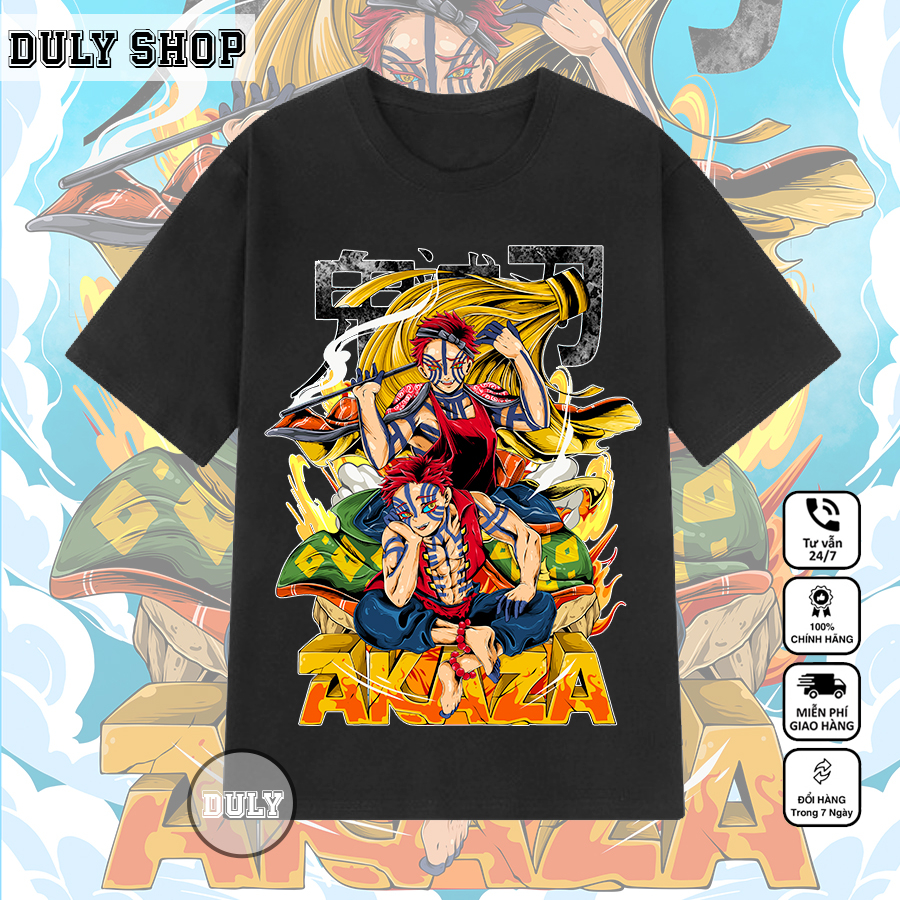 Áo Kimetsu No Yaiba Demon Slayer in hình Hashibira Inosuke, chất thun co giãn 4 chiều, mềm mịn