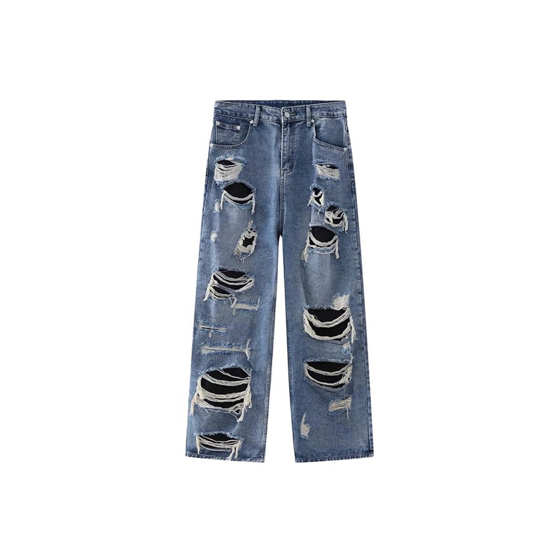 Quần jeans rách phong cách bụi bặm