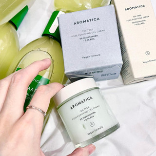 Gel dưỡng thuần chay aromatica tea tree pore purifying gel cream 5% niacinamide + 0.1% pha 100ml