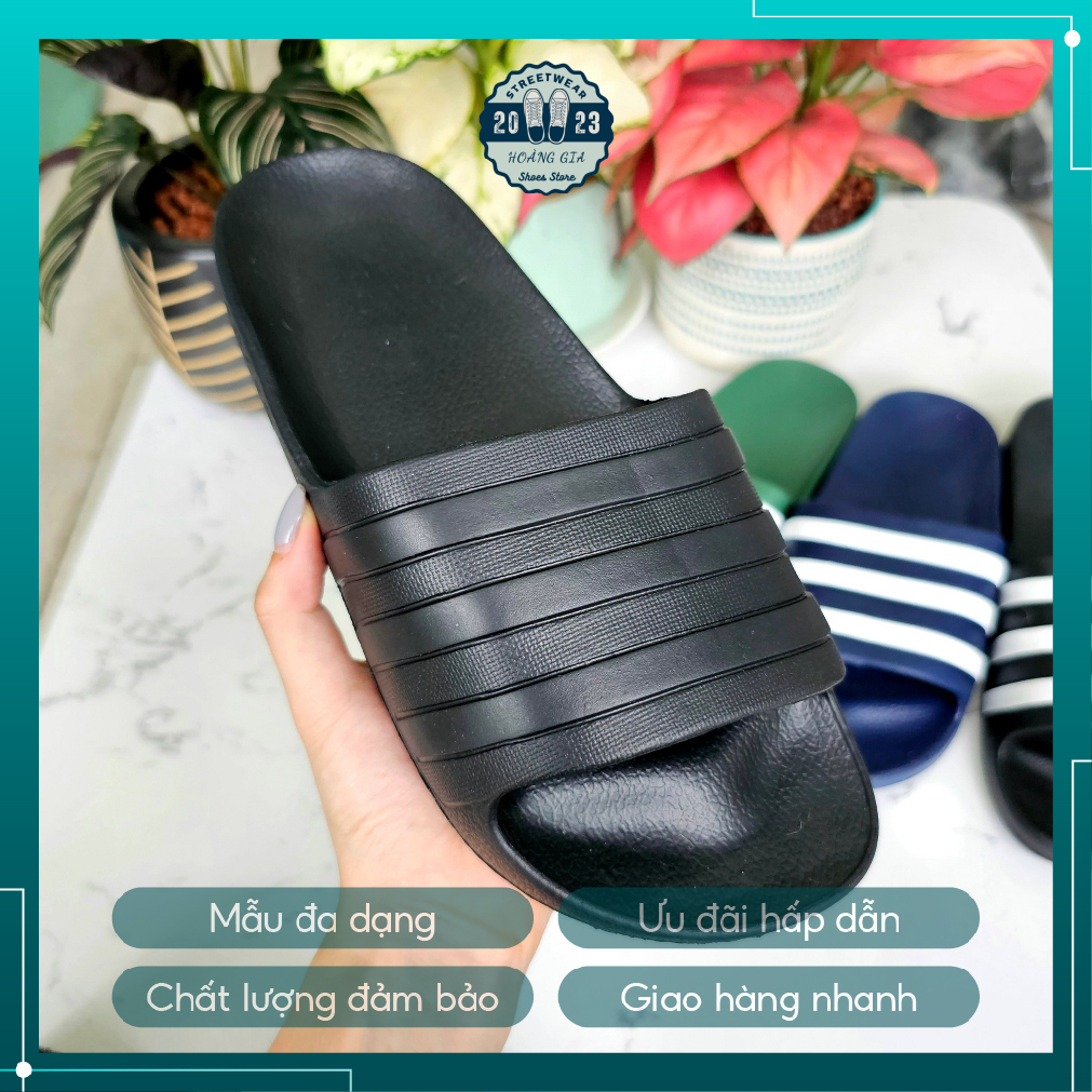 Dép đúc adidas 3 sọc quai ngang siêu êm