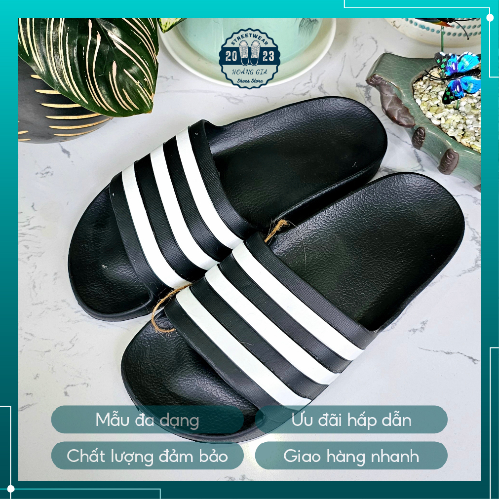 Dép đúc adidas 3 sọc quai ngang siêu êm